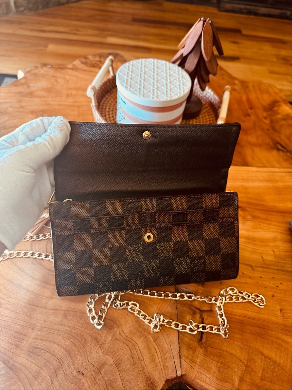 Louis Vuitton Damier Porte Tresor International Trifold Long Wallet converted - Picture 6 of 16